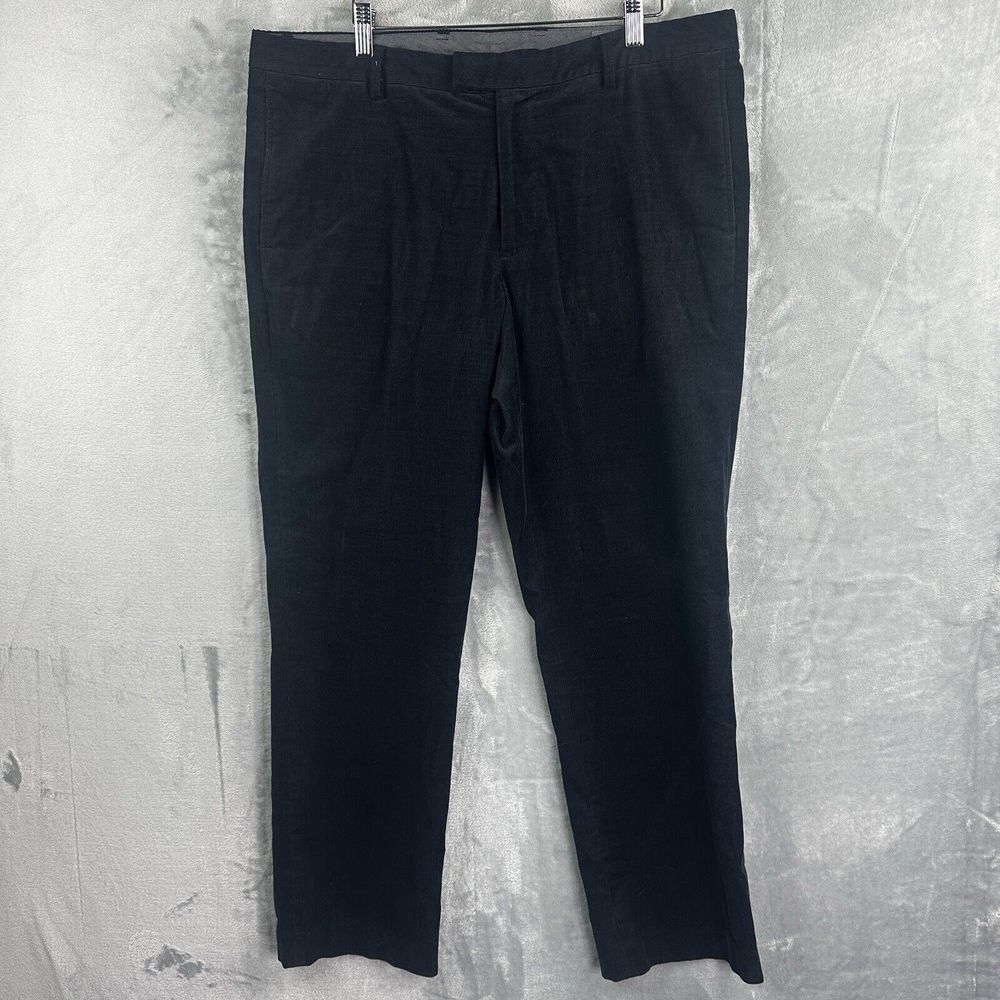 bonobos corduroy pants Men's 35x30 Black Flat Front